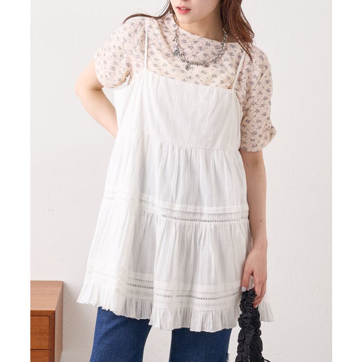 【w closet】半袖フラワーレースジャガードT | PAL GROUP OUTLET | 詳細画像7 