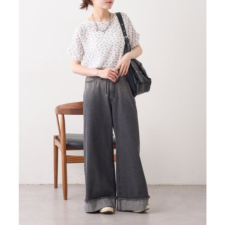 【w closet】半袖フラワーレースジャガードT | PAL GROUP OUTLET | 詳細画像31 