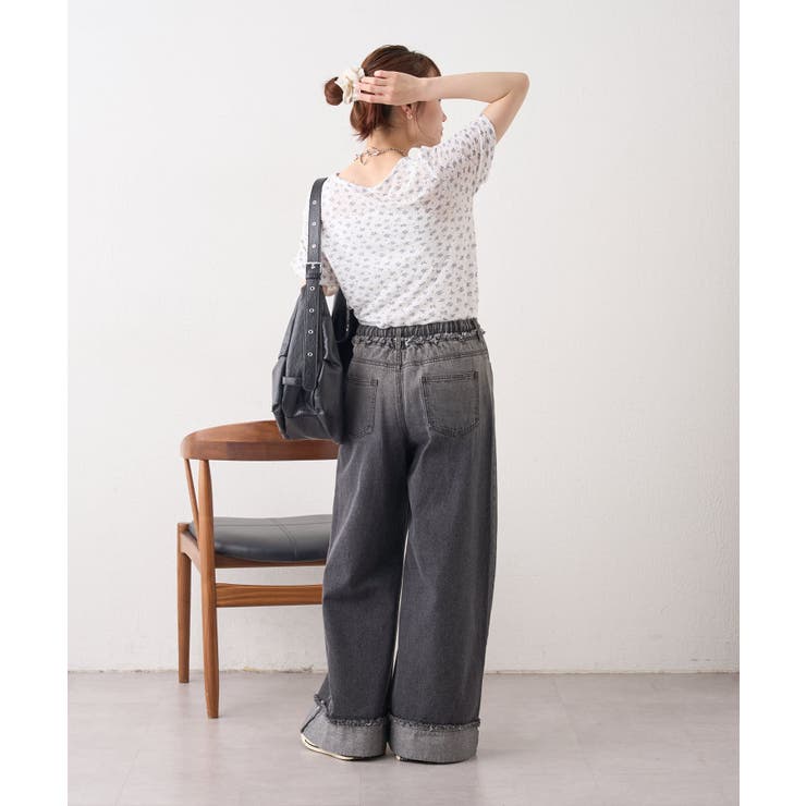 【w closet】半袖フラワーレースジャガードT | PAL GROUP OUTLET | 詳細画像34 