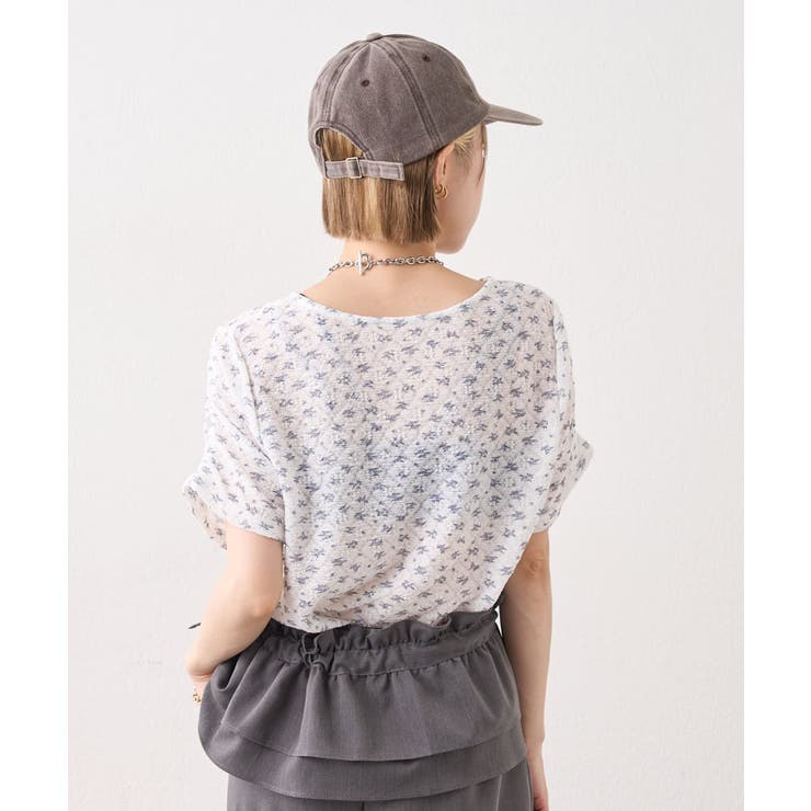 【w closet】半袖フラワーレースジャガードT | PAL GROUP OUTLET | 詳細画像22 