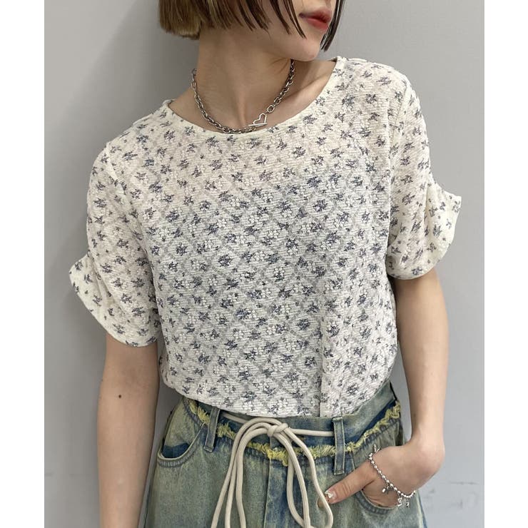 【w closet】半袖フラワーレースジャガードT | PAL GROUP OUTLET | 詳細画像38 