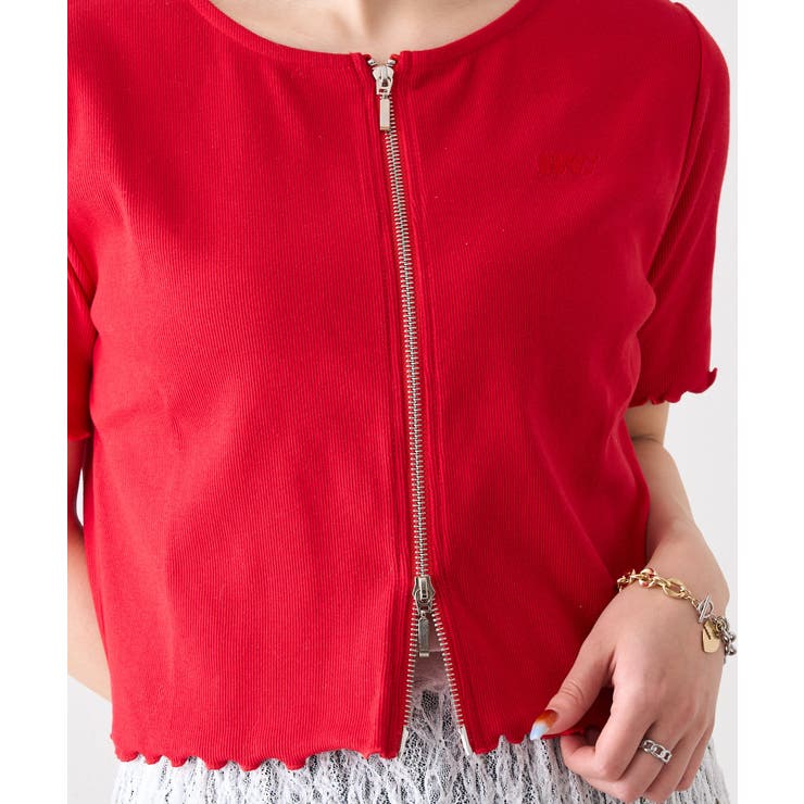 【w closet】半袖W ZIPリブカーデ | PAL GROUP OUTLET | 詳細画像6 