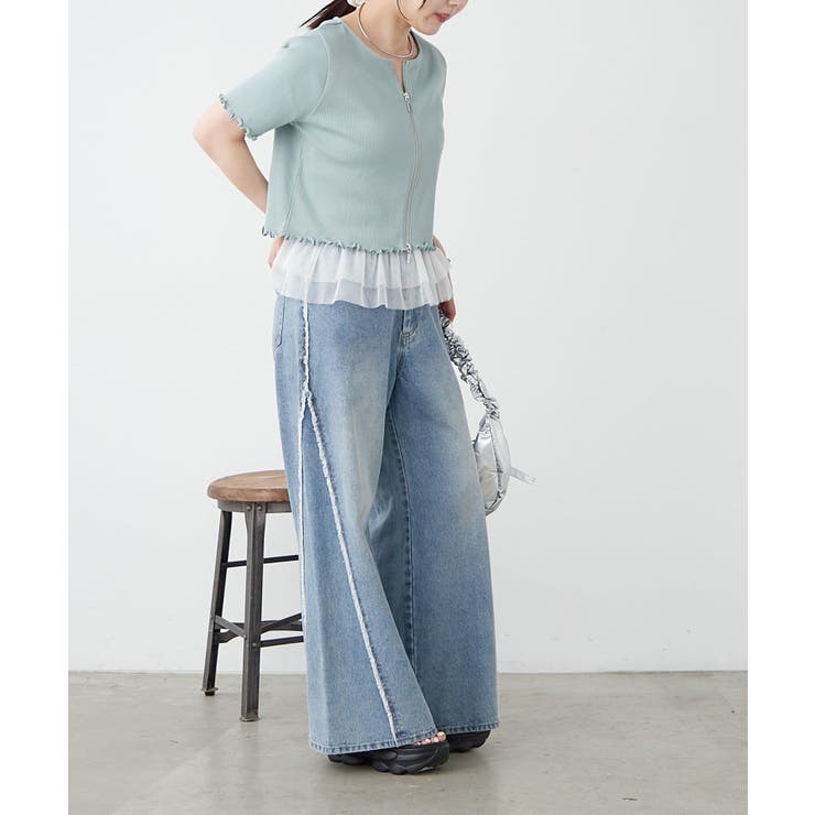 【w closet】半袖W ZIPリブカーデ | PAL GROUP OUTLET | 詳細画像39 