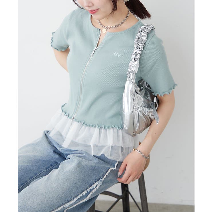 【w closet】半袖W ZIPリブカーデ | PAL GROUP OUTLET | 詳細画像30 