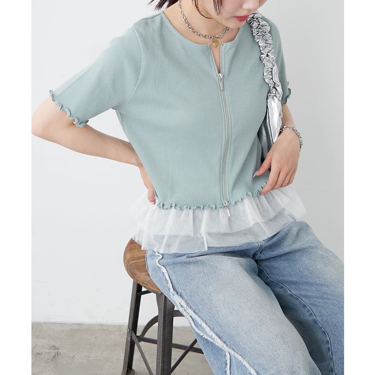 【w closet】半袖W ZIPリブカーデ | PAL GROUP OUTLET | 詳細画像31 