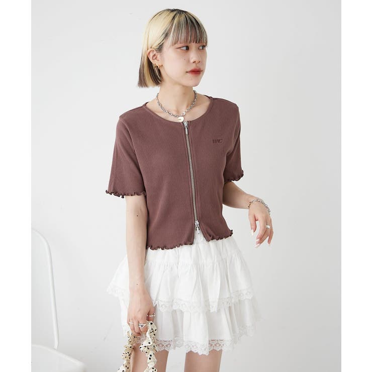 【w closet】半袖W ZIPリブカーデ | PAL GROUP OUTLET | 詳細画像45 