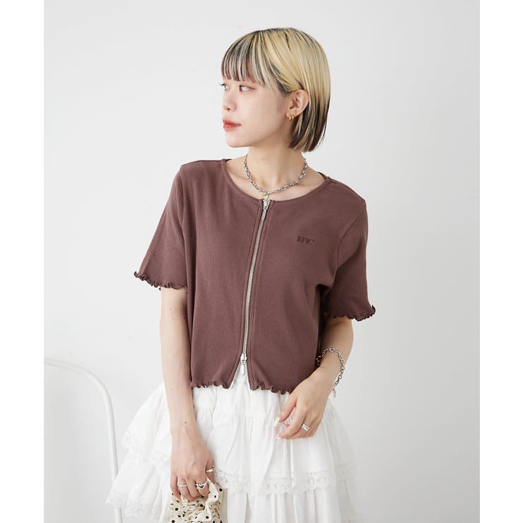 【w closet】半袖W ZIPリブカーデ | PAL GROUP OUTLET | 詳細画像46 