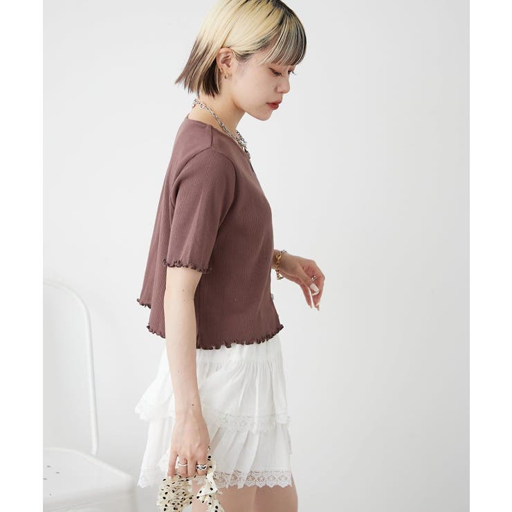 【w closet】半袖W ZIPリブカーデ | PAL GROUP OUTLET | 詳細画像49 