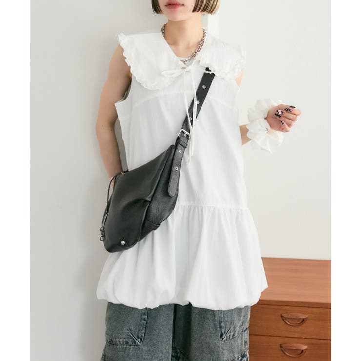 w closet】シュシュ衿付きバルーンワンピ[品番：PALW0006951]｜PAL