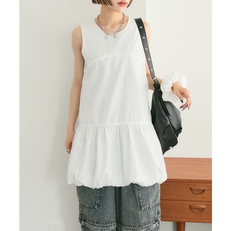 【w closet】シュシュ衿付きバルーンワンピ | PAL GROUP OUTLET | 詳細画像2 