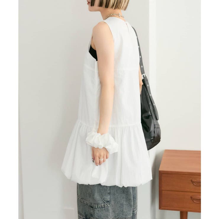 【w closet】シュシュ衿付きバルーンワンピ | PAL GROUP OUTLET | 詳細画像8 