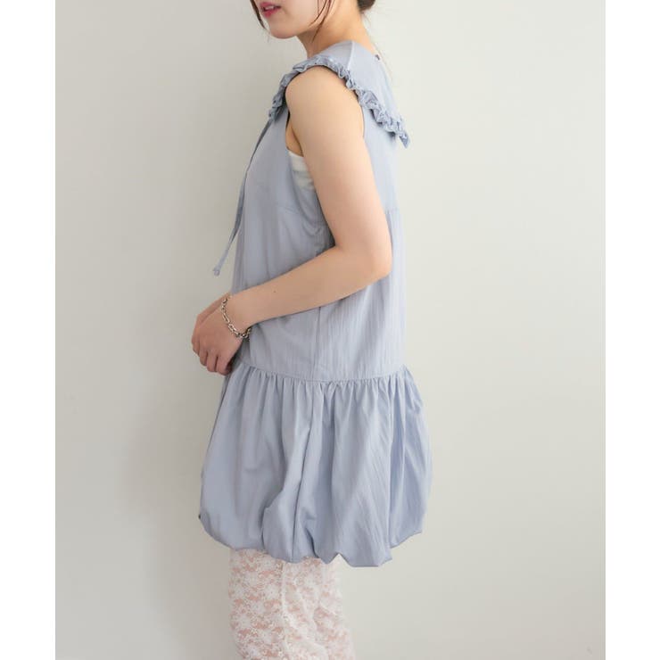 【w closet】シュシュ衿付きバルーンワンピ | PAL GROUP OUTLET | 詳細画像28 