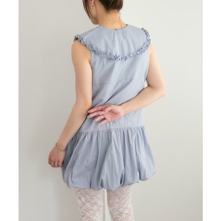 【w closet】シュシュ衿付きバルーンワンピ | PAL GROUP OUTLET | 詳細画像31 