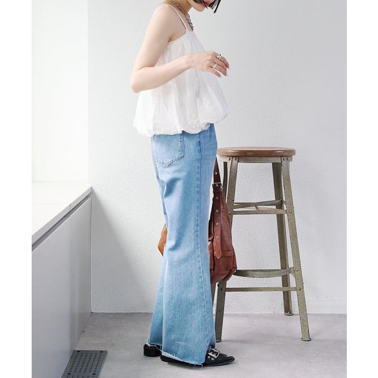 【w closet】レース付きフレアデニムパンツ | PAL GROUP OUTLET | 詳細画像17 