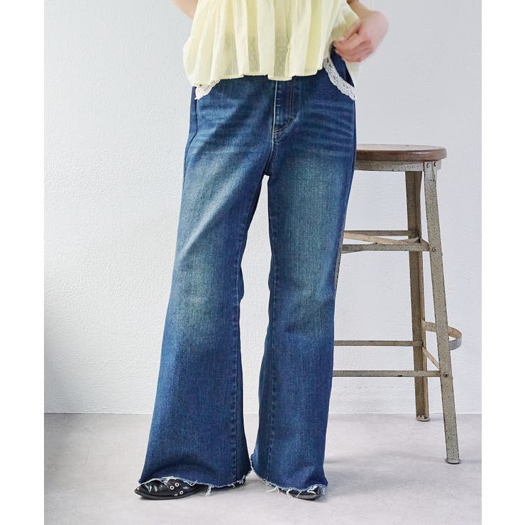 【w closet】レース付きフレアデニムパンツ | PAL GROUP OUTLET | 詳細画像26 