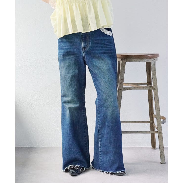 【w closet】レース付きフレアデニムパンツ | PAL GROUP OUTLET | 詳細画像27 