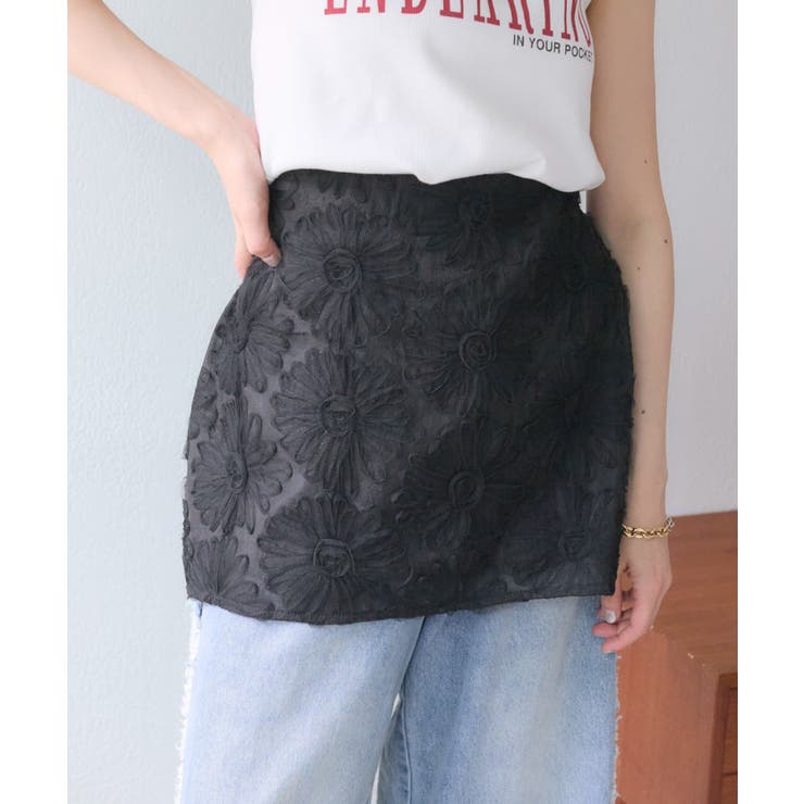 【w closet】フラワーレースミニスカート | PAL GROUP OUTLET | 詳細画像12 