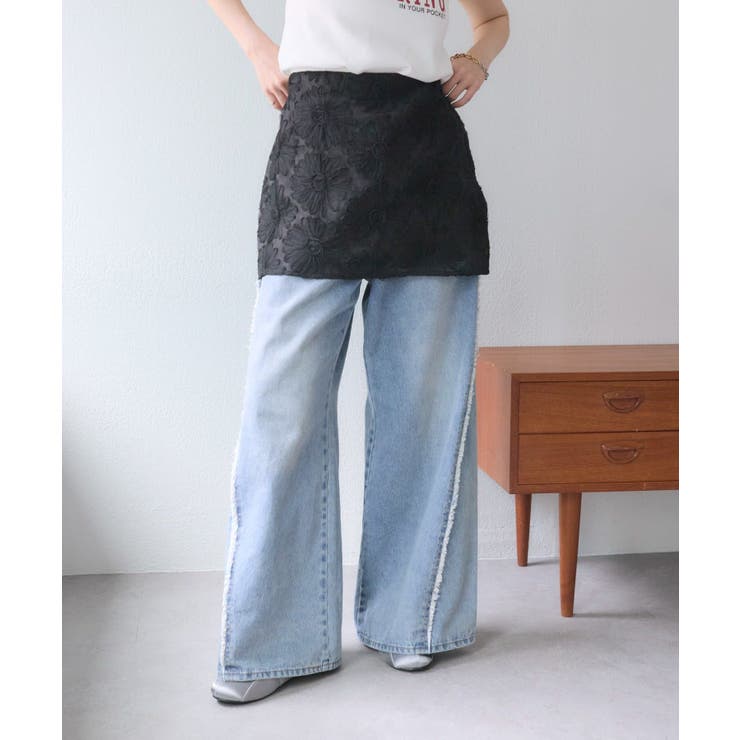 【w closet】フラワーレースミニスカート | PAL GROUP OUTLET | 詳細画像2 
