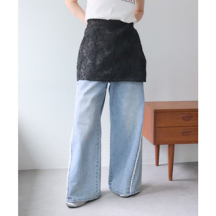 【w closet】フラワーレースミニスカート | PAL GROUP OUTLET | 詳細画像3 