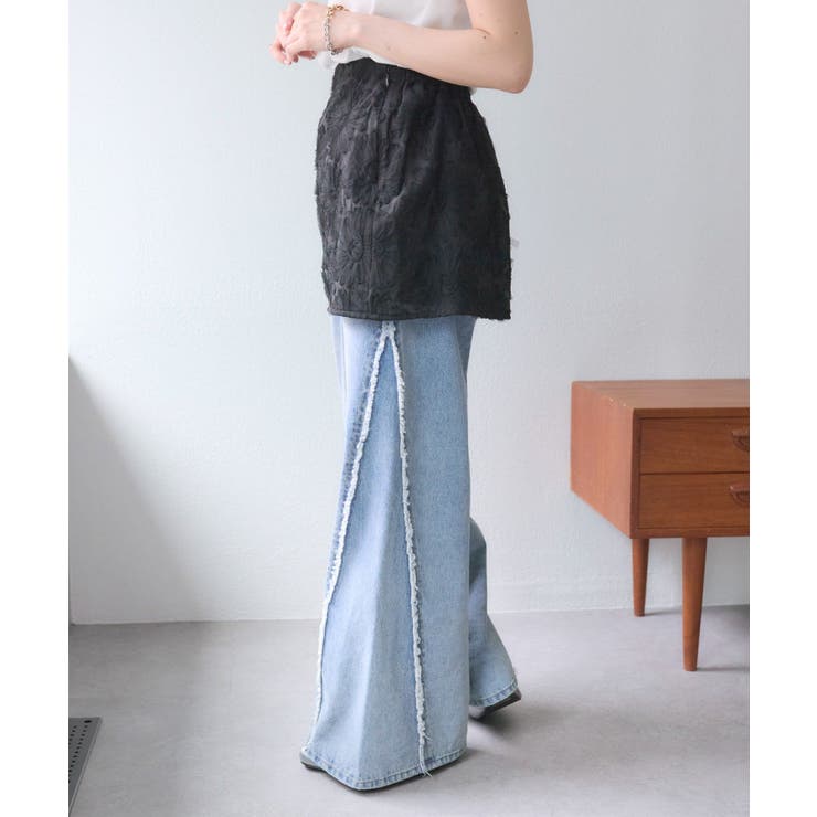 【w closet】フラワーレースミニスカート | PAL GROUP OUTLET | 詳細画像4 