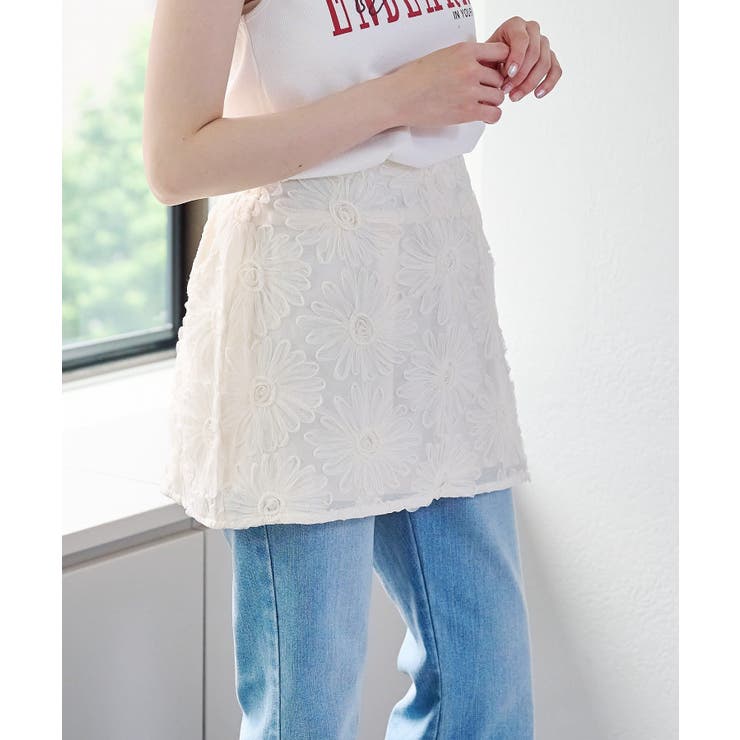 IVO | 【w closet】フラワーレースミニスカート | PAL GROUP OUTLET