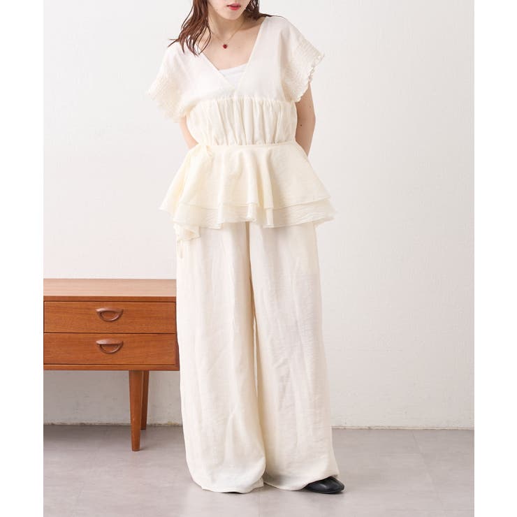 【w closet】フリル衿付きオールインワン | PAL GROUP OUTLET | 詳細画像9 