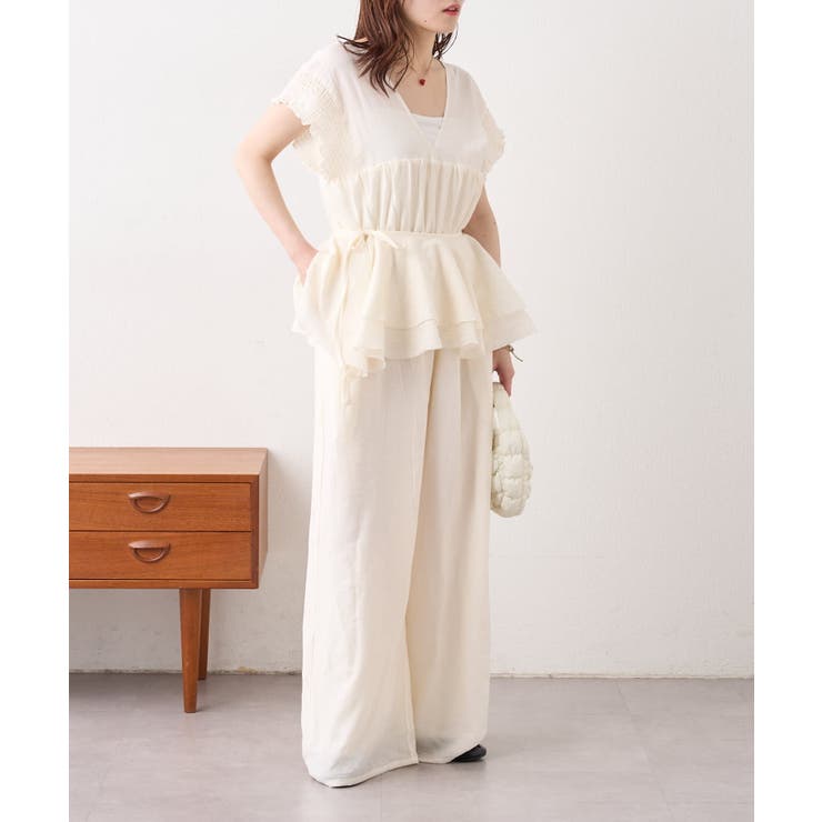 【w closet】フリル衿付きオールインワン | PAL GROUP OUTLET | 詳細画像10 