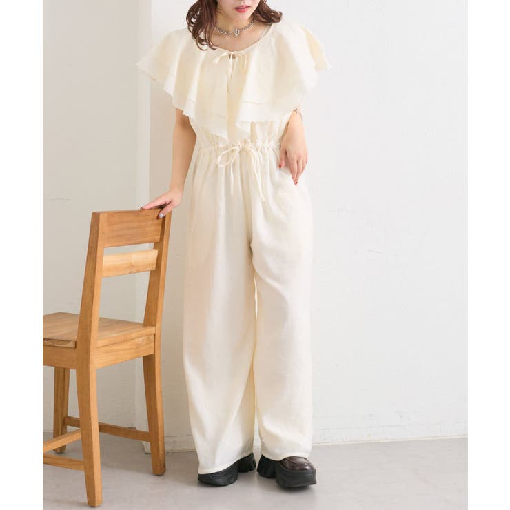 【w closet】フリル衿付きオールインワン | PAL GROUP OUTLET | 詳細画像11 