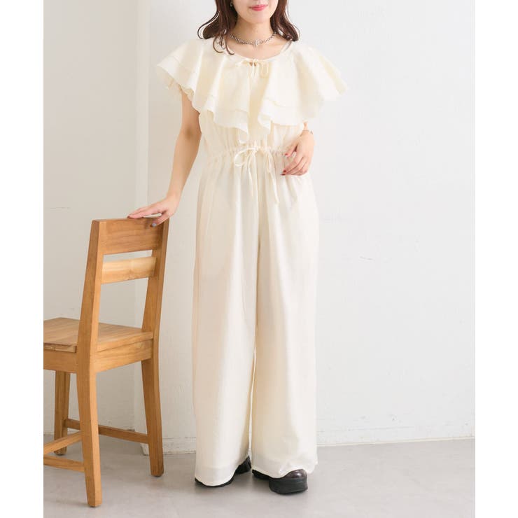 【w closet】フリル衿付きオールインワン | PAL GROUP OUTLET | 詳細画像12 
