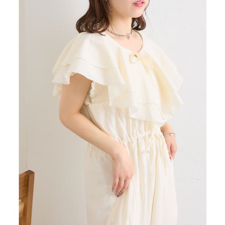 【w closet】フリル衿付きオールインワン | PAL GROUP OUTLET | 詳細画像18 