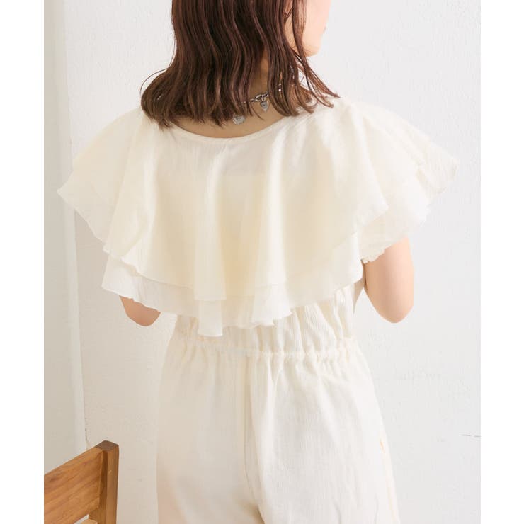 【w closet】フリル衿付きオールインワン | PAL GROUP OUTLET | 詳細画像19 