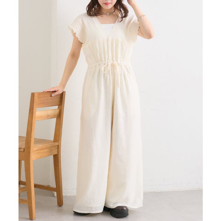 【w closet】フリル衿付きオールインワン | PAL GROUP OUTLET | 詳細画像25 