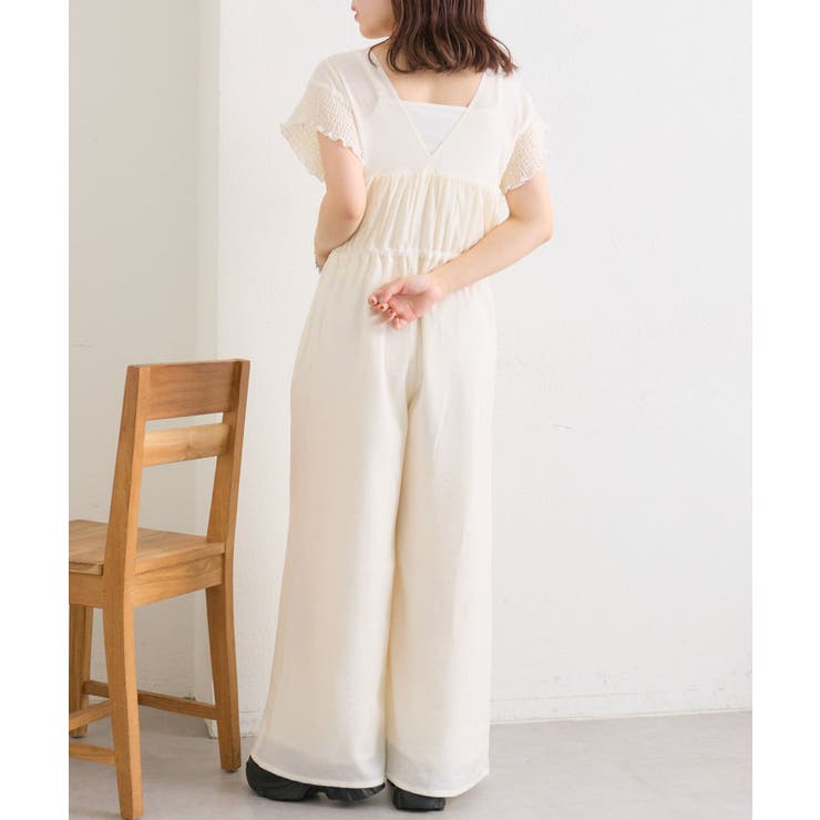 【w closet】フリル衿付きオールインワン | PAL GROUP OUTLET | 詳細画像30 
