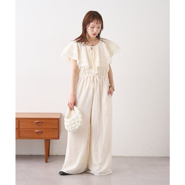 【w closet】フリル衿付きオールインワン | PAL GROUP OUTLET | 詳細画像4 