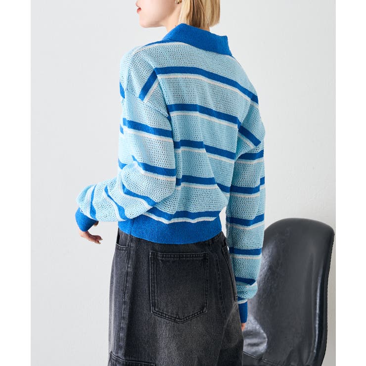 【w closet】ボーダーポロニット | PAL GROUP OUTLET | 詳細画像16 