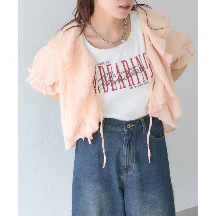 【w closet】ラッフルブラウス | PAL GROUP OUTLET | 詳細画像1 