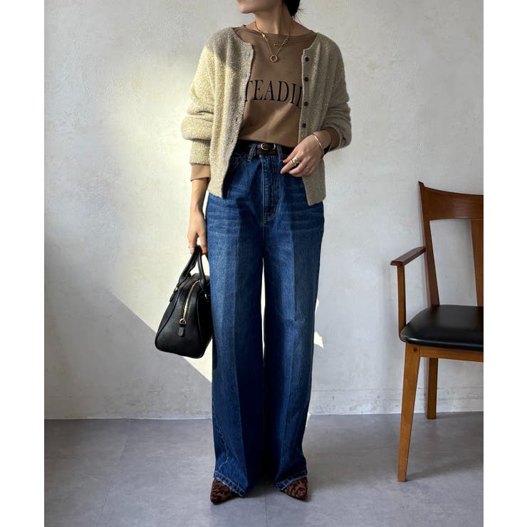 【DouDou】ラメ前後2WAYカーディガン | PAL GROUP OUTLET | 詳細画像1 