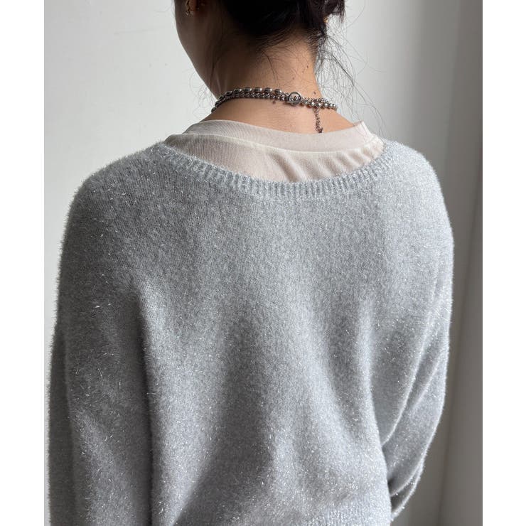 【DouDou】ラメ前後2WAYカーディガン | PAL GROUP OUTLET | 詳細画像32 