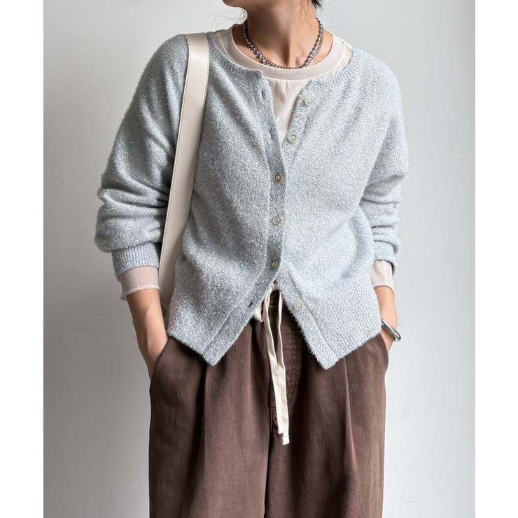 【DouDou】ラメ前後2WAYカーディガン | PAL GROUP OUTLET | 詳細画像25 