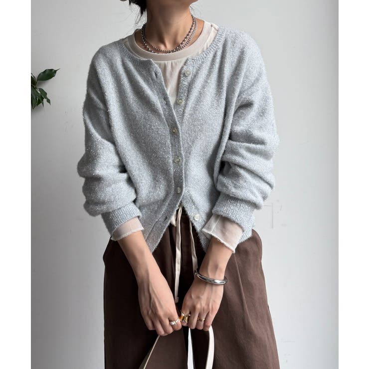 【DouDou】ラメ前後2WAYカーディガン | PAL GROUP OUTLET | 詳細画像27 