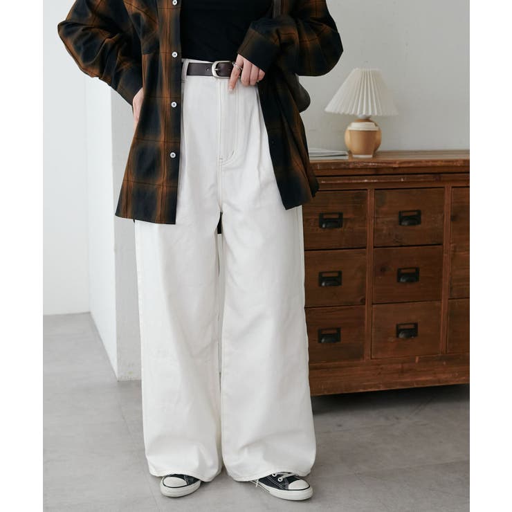 ホワイト | 【Discoat】撥水加工ホワイトデニムパンツ | PAL GROUP OUTLET