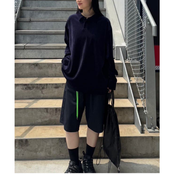 【Kastane】VELOUR POLO SHIRT | PAL GROUP OUTLET | 詳細画像1 