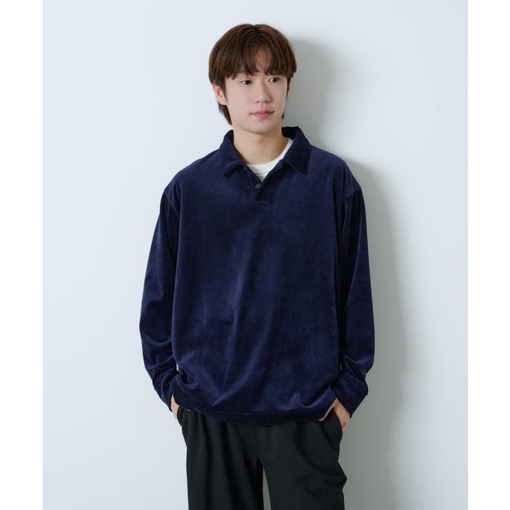 【Kastane】VELOUR POLO SHIRT | PAL GROUP OUTLET | 詳細画像3 
