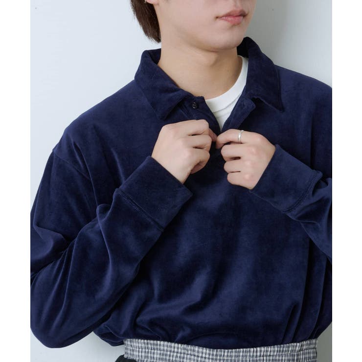 【Kastane】VELOUR POLO SHIRT | PAL GROUP OUTLET | 詳細画像6 
