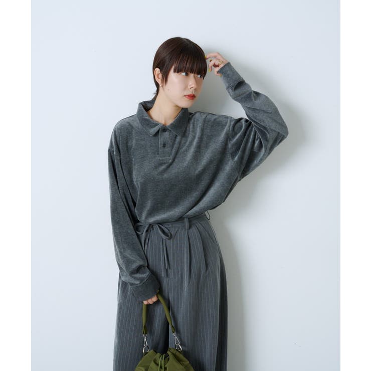 【Kastane】VELOUR POLO SHIRT | PAL GROUP OUTLET | 詳細画像12 