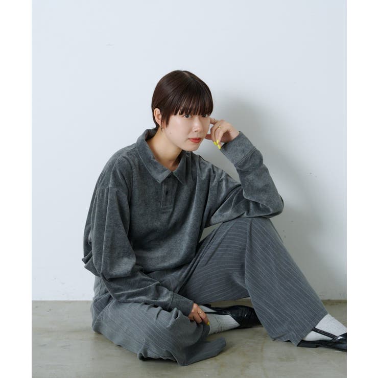 【Kastane】VELOUR POLO SHIRT | PAL GROUP OUTLET | 詳細画像13 