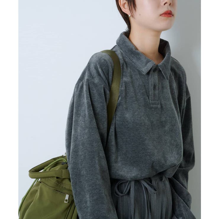 【Kastane】VELOUR POLO SHIRT | PAL GROUP OUTLET | 詳細画像16 