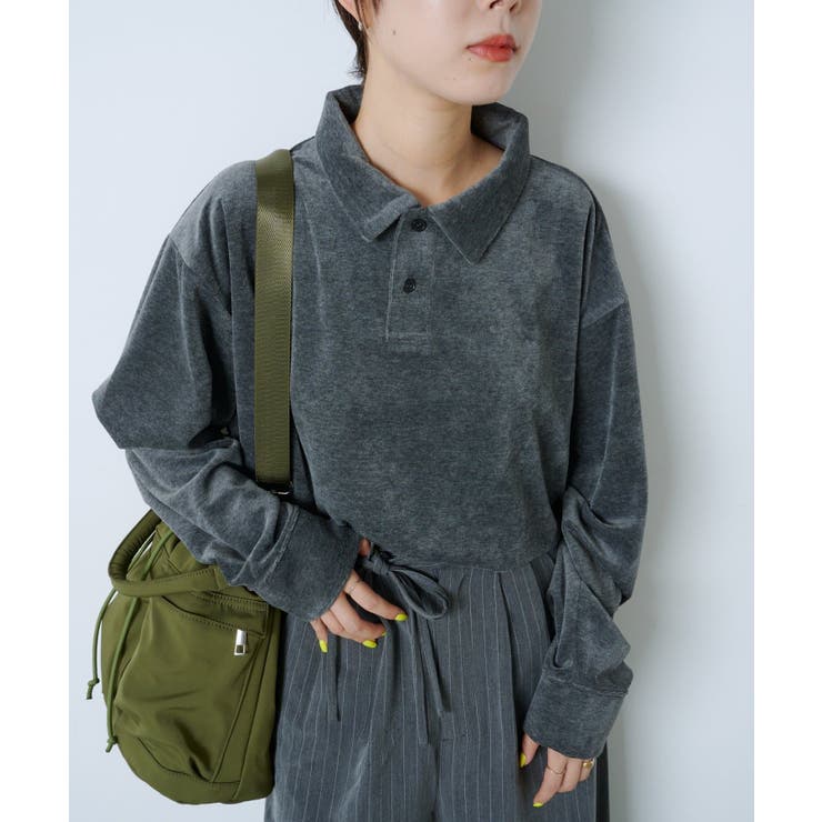 【Kastane】VELOUR POLO SHIRT | PAL GROUP OUTLET | 詳細画像18 