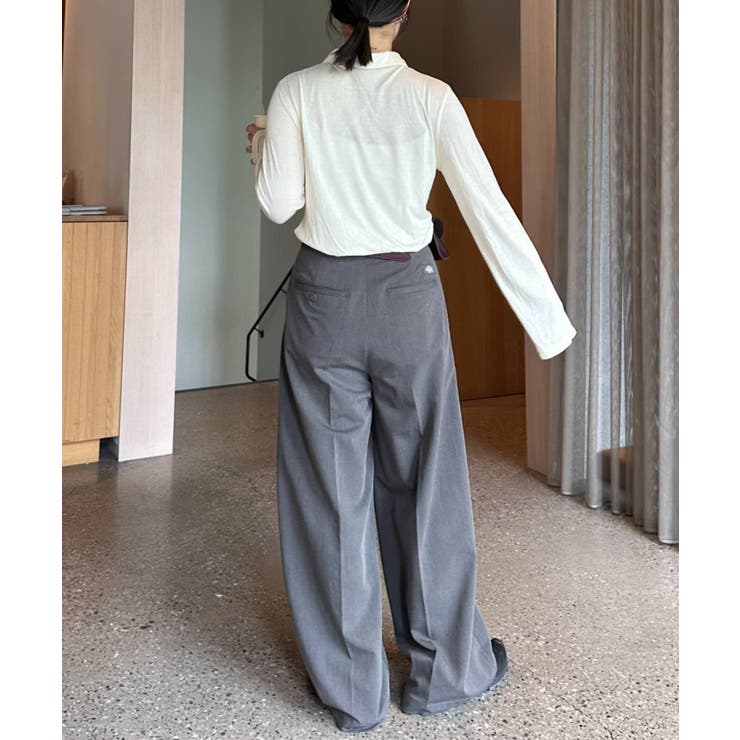 ボーダータンクレイヤード襟付きシアーカットシャツ | PAL GROUP OUTLET | 詳細画像13 