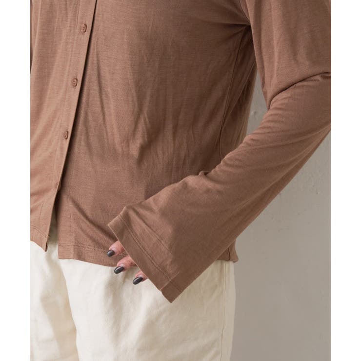 ボーダータンクレイヤード襟付きシアーカットシャツ | PAL GROUP OUTLET | 詳細画像49 